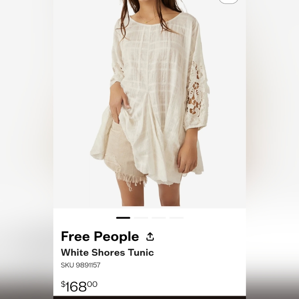 Free People White Shores Tunic